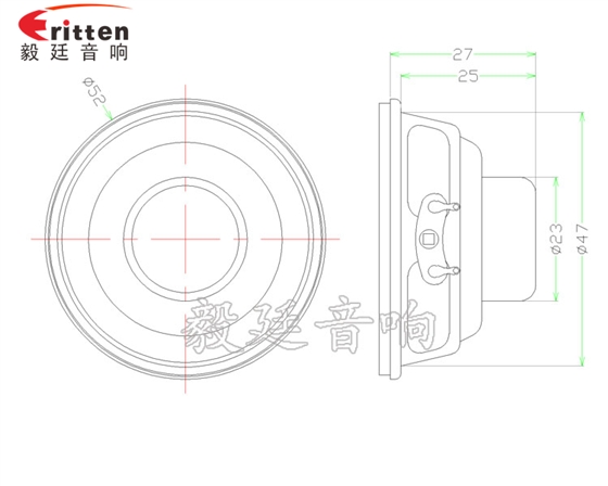 2寸全頻釹鐵硼多媒體喇叭成品圖