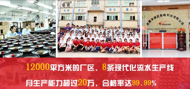 12000平方米廠區，8條現代化流水生產線